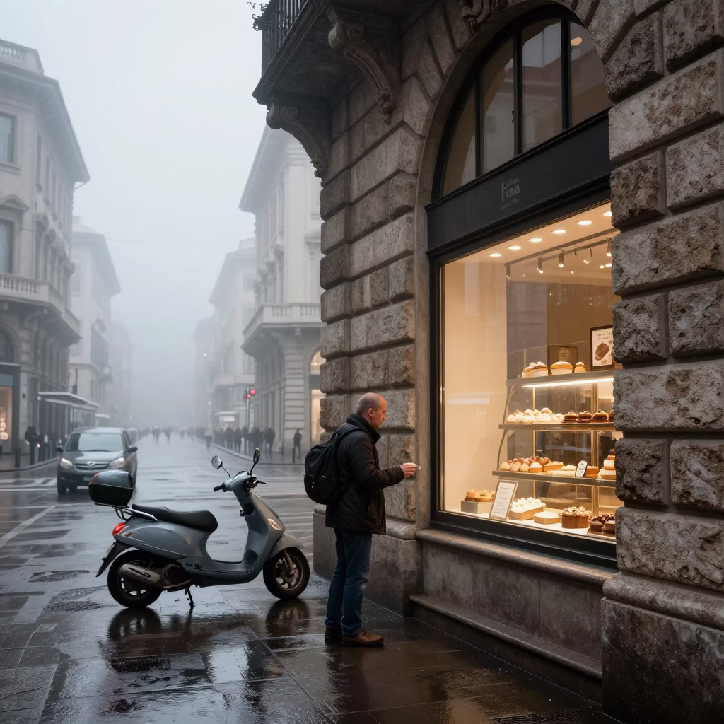 Window Interaction in Milan in in Milan, Italy