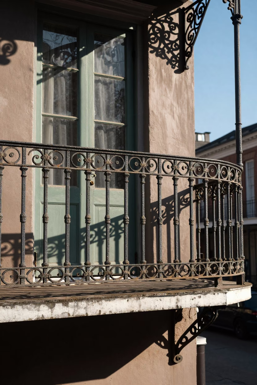 Window Light in New Orleans at Clear Late-afternoon Light in in New Orleans, Louisiana, United States