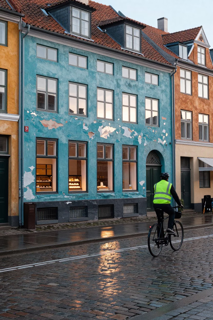 Window Reflection in Copenhagen in in Copenhagen, Denmark