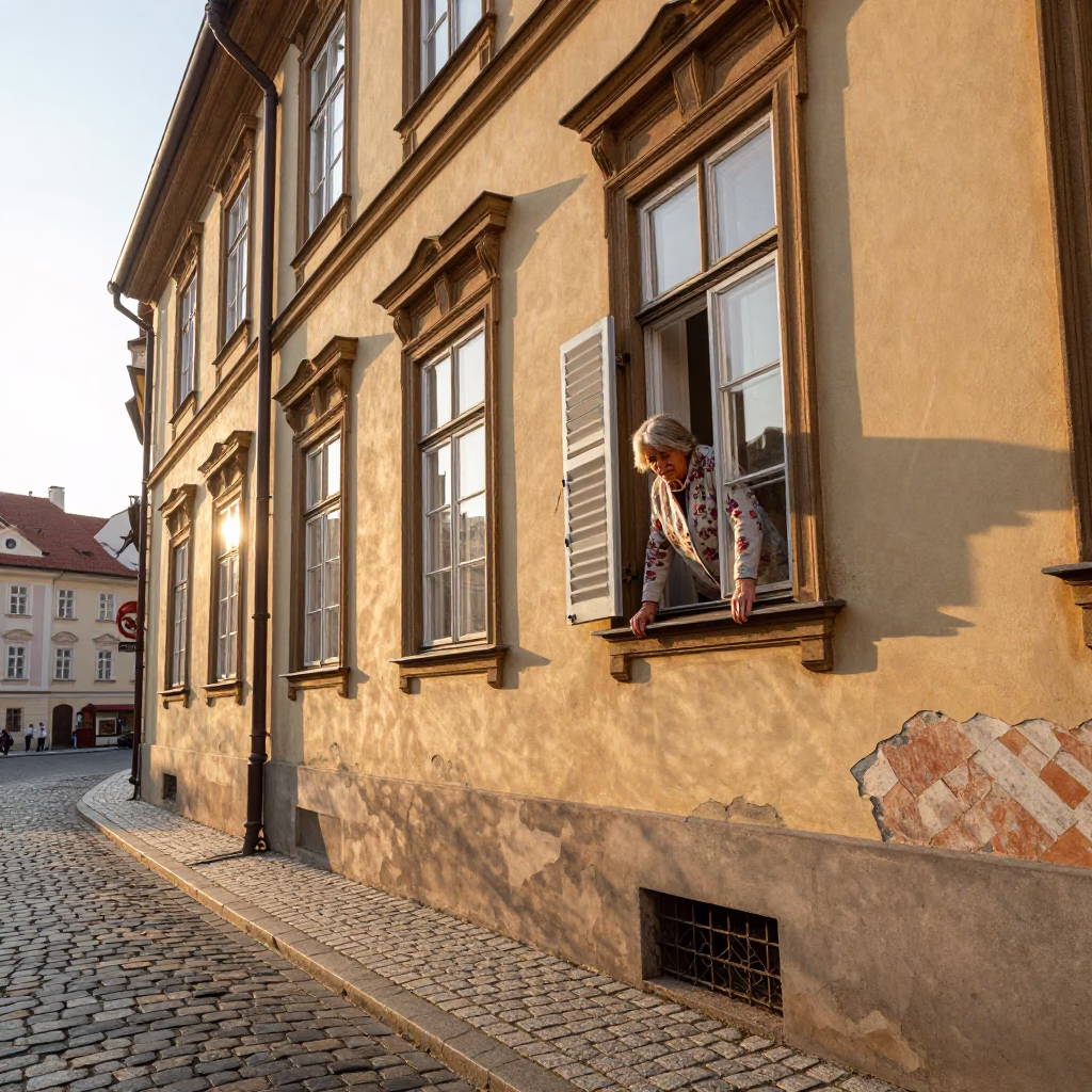 Window Shutter in Prague in in Prague, Czech Republic