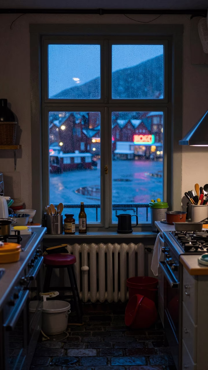 Window View in Bergen in in Bergen, Norway