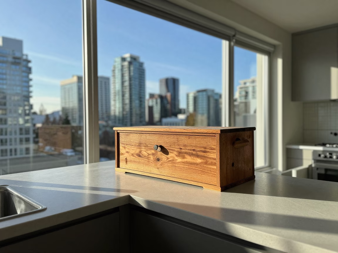 Window View in Vancouver at Clear Late-afternoon Light in in Vancouver, British Columbia, Canada