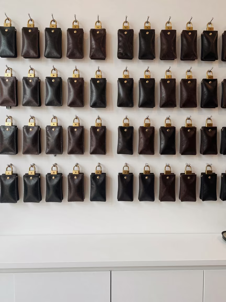 Wine Lock Key Pouch Display in Çorlu Store in along a front-of-store display run in Çorlu