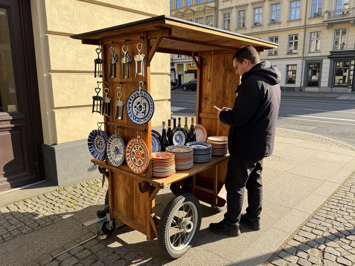 Wine Openers in Berlin at Late Afternoon Light in in Berlin, Germany