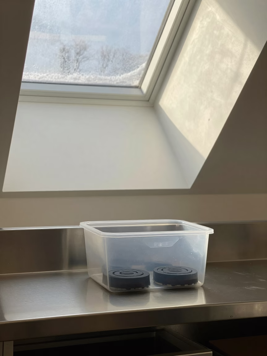 Winter Afternoon Blender Gasket in Essen Retail Reset in inside a storefront display zone near Essen