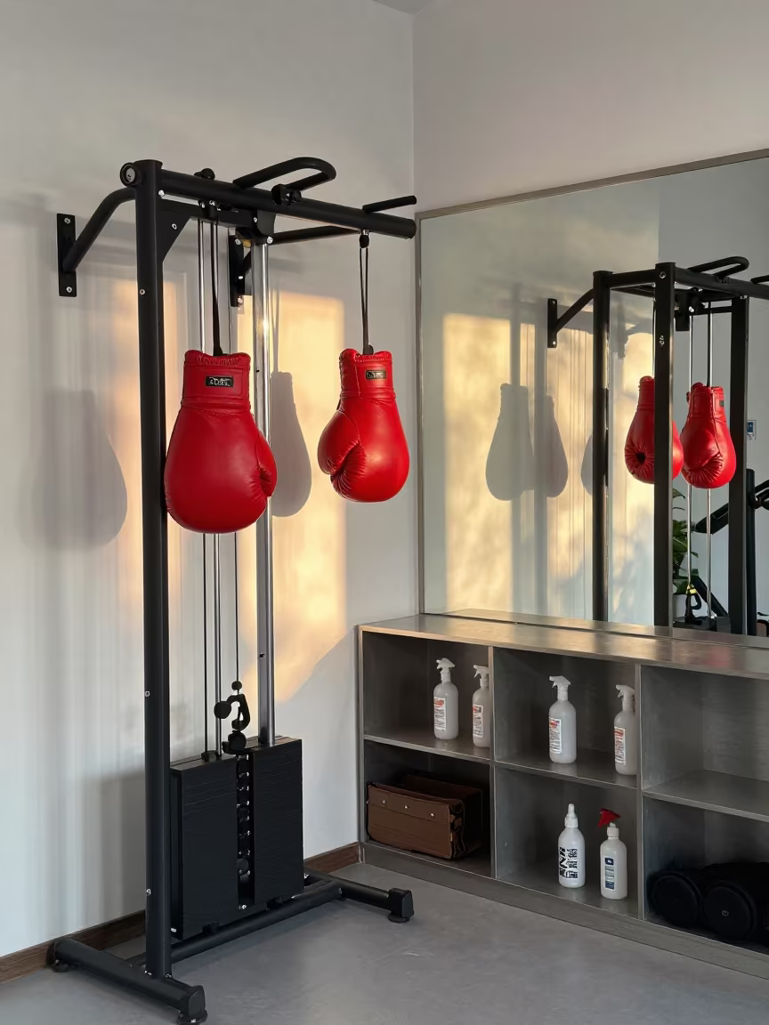 Winter Boxing Station in Jinan Yoga Studio in inside a yoga studio before the session begins in Jinan