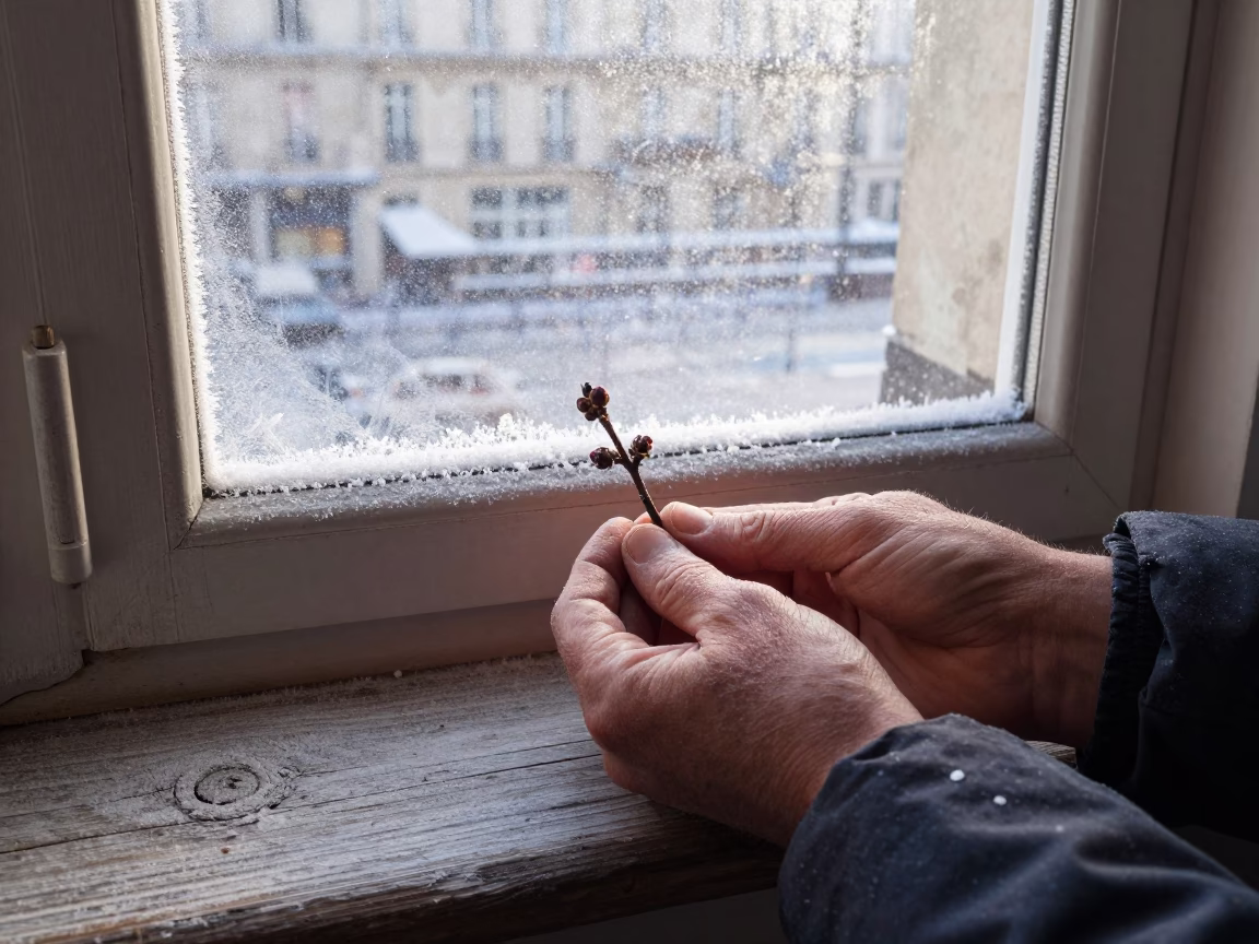 Winter Bud in Paris in in Paris, France