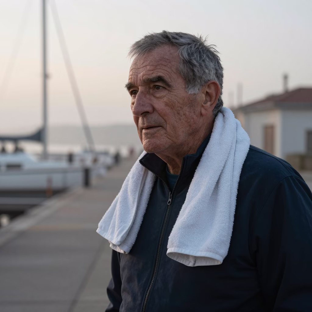 Winter Dawn Portrait of Retired Boxing Trainer in near Toledo