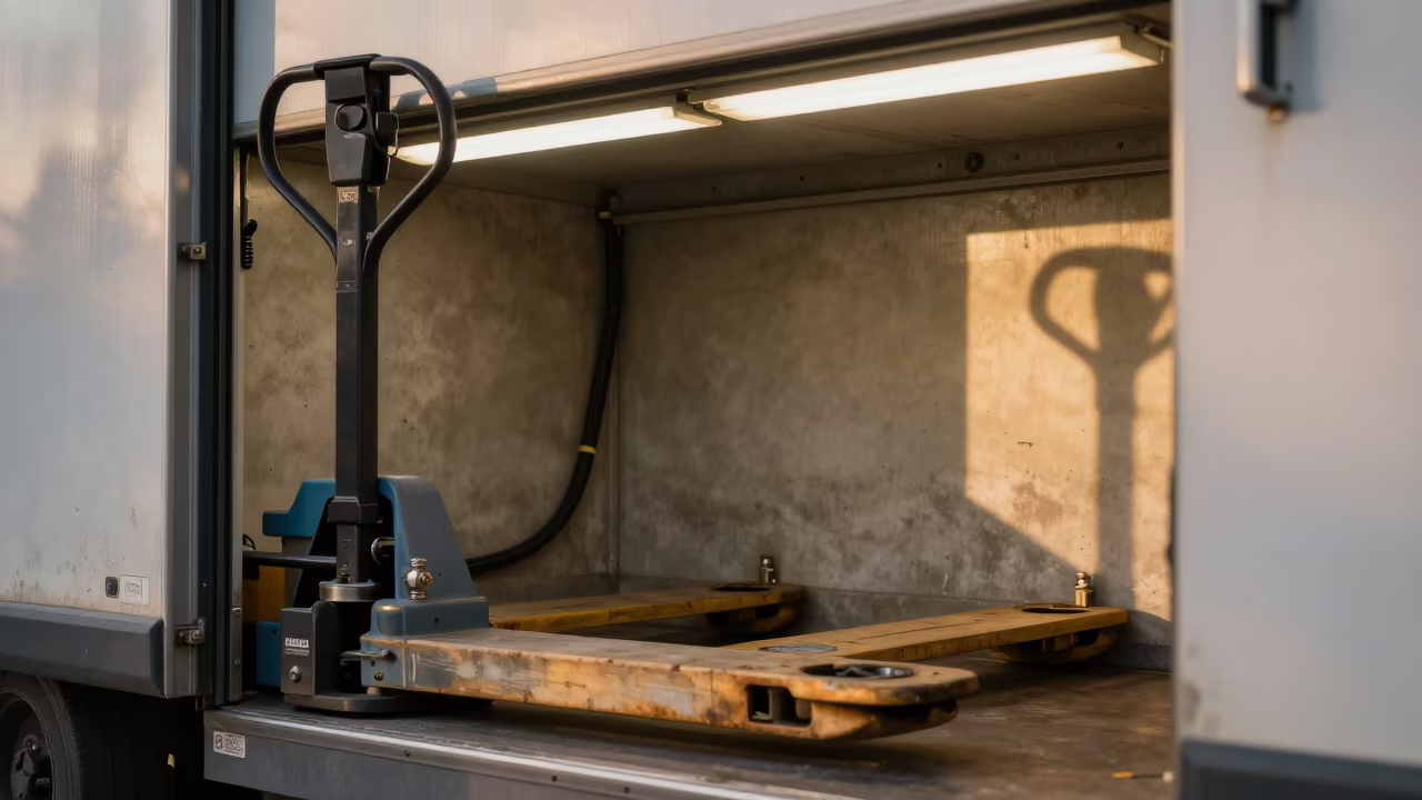 Winter Evening Battery Bay Logistics in inside a dispatch office above the dock in São Paulo