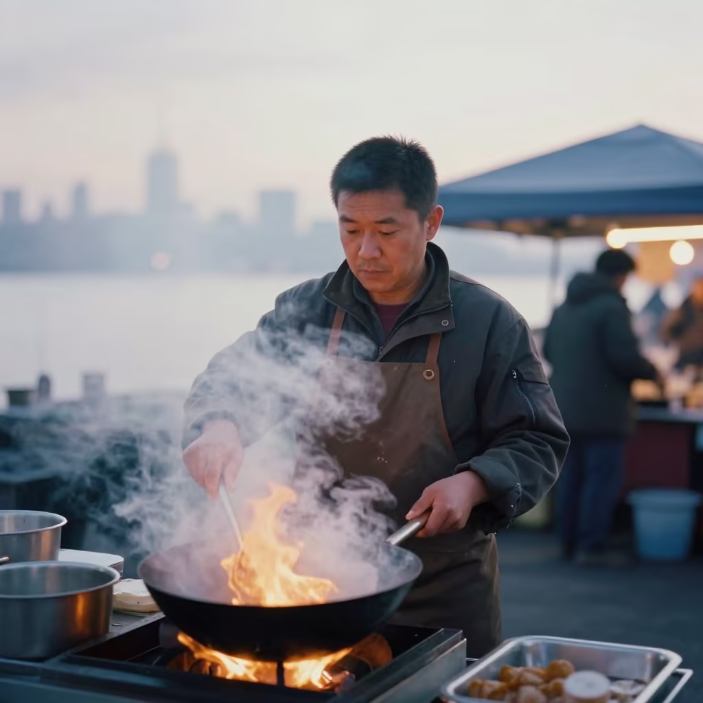 Winter Harbor Cook Steam Light Portrait in at a harbor edge in Red Hook, New York