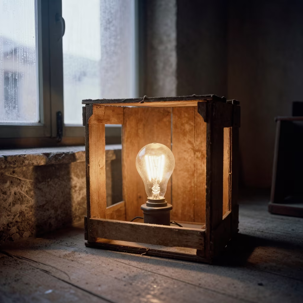Winter Lambing Pen Heat Lamp Puglia Stable in in a stable aisle in Puglia