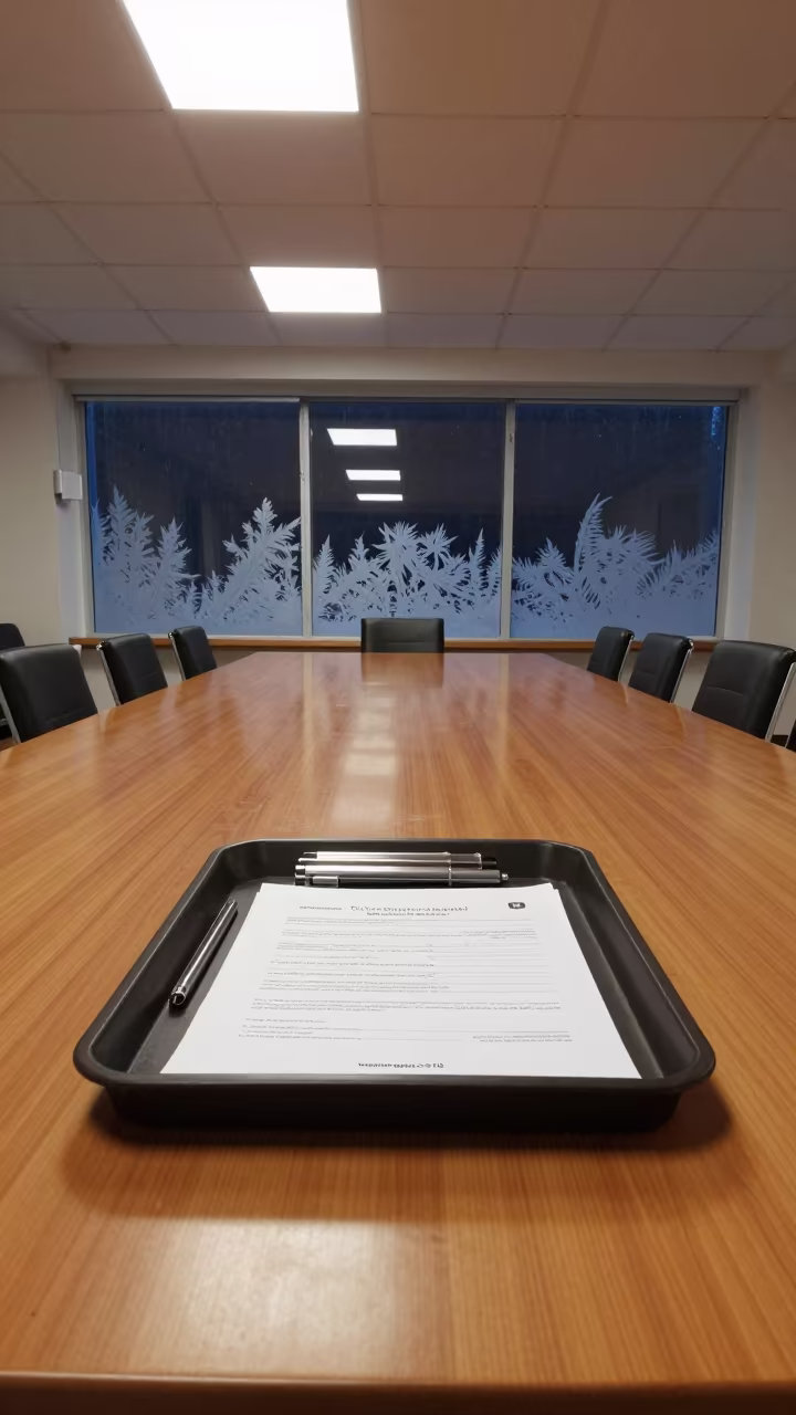 Winter Night Office Approval Tray Yekaterinburg in inside a conference room in Yekaterinburg