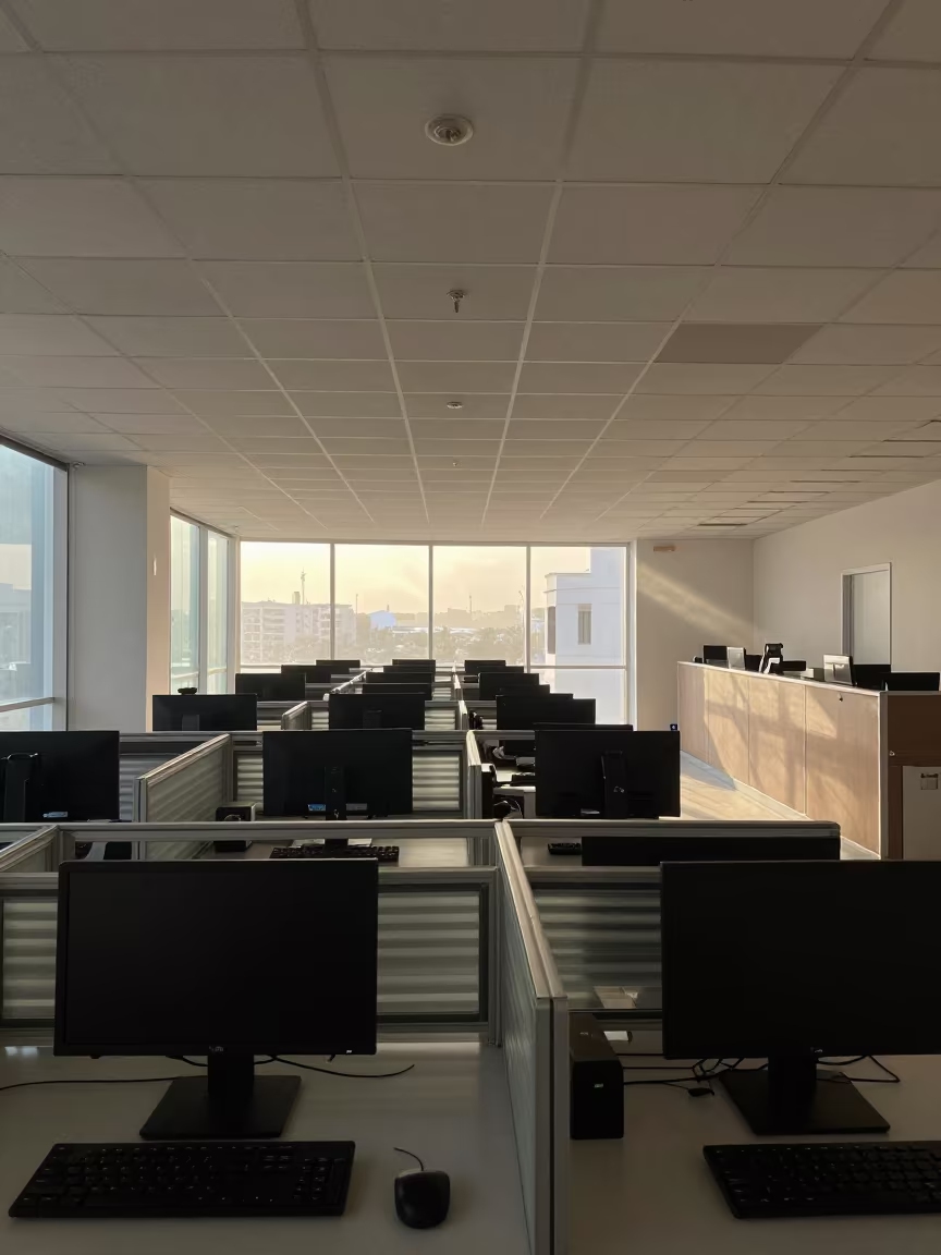 Winter Office Ceiling Grid Samawah in at an office reception desk in Samawah