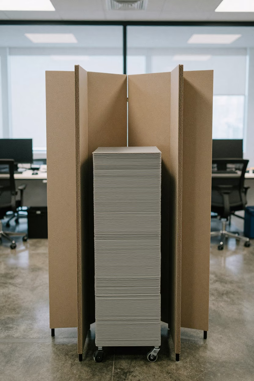 Winter Office Privacy Screens Stack Symmetrical in inside a conference room in Satna