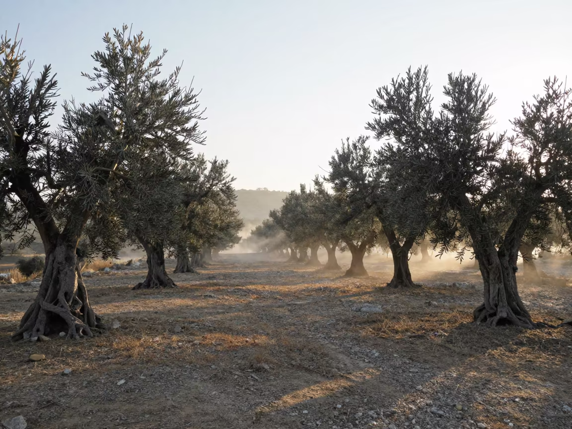 Winter Olive Trees at Dawn Near Akhisar in near Akhisar