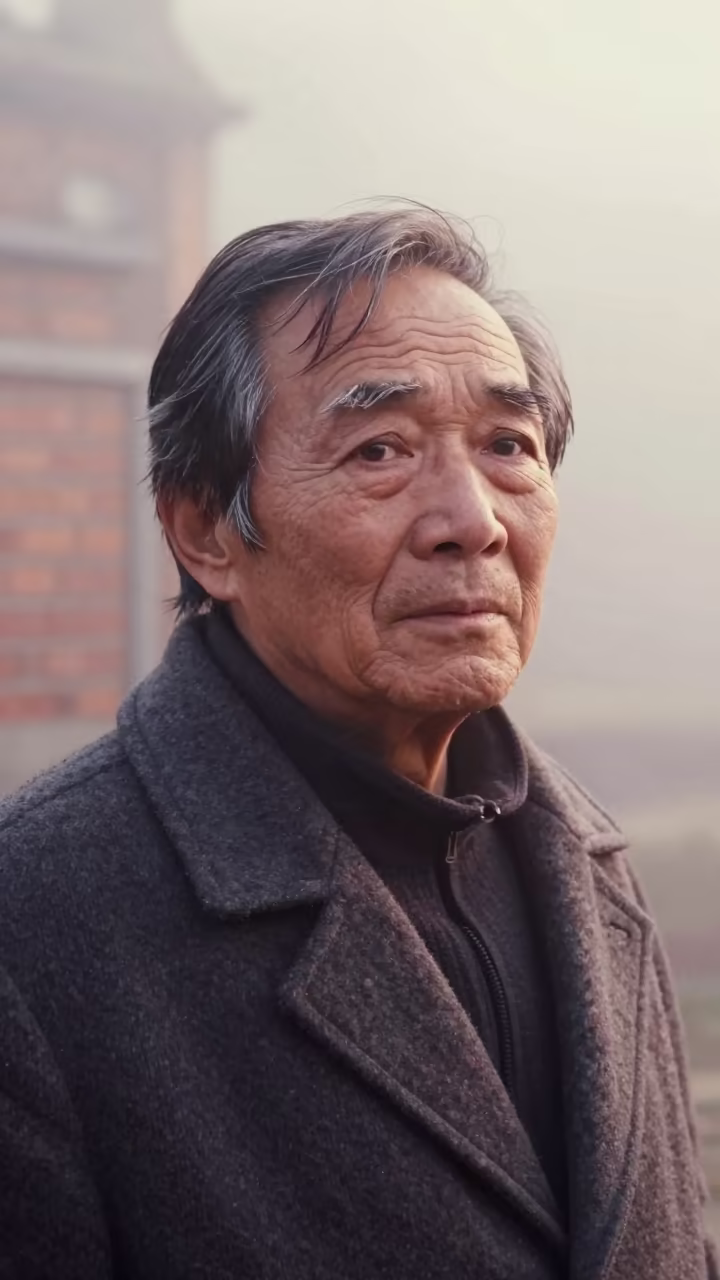 Winter Portrait of Retired Circus Performer Hefei in in Hefei