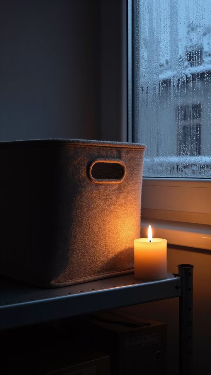 Winter Stockroom Candlelight Bolt End Bin in inside a stockroom behind the sales floor in Dortmund