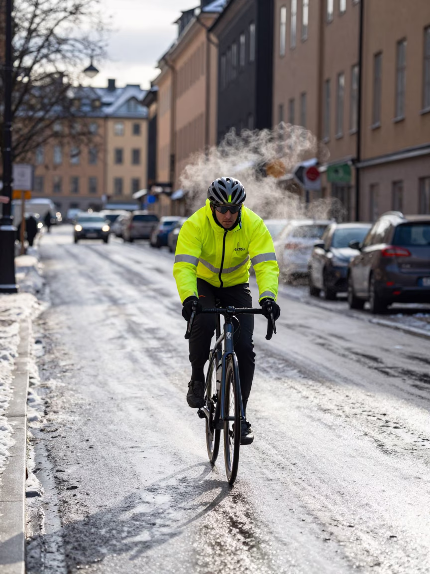 Winter Street in Stockholm in in Stockholm, Sweden