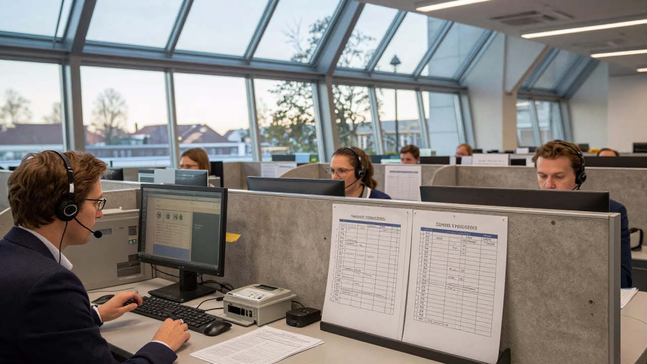 Wipe Station in Dresden Operations Center in in an operations center under monitor glow in Dresden