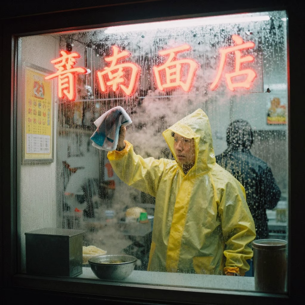 Wiping Condensation in Shanghai in in Shanghai, China