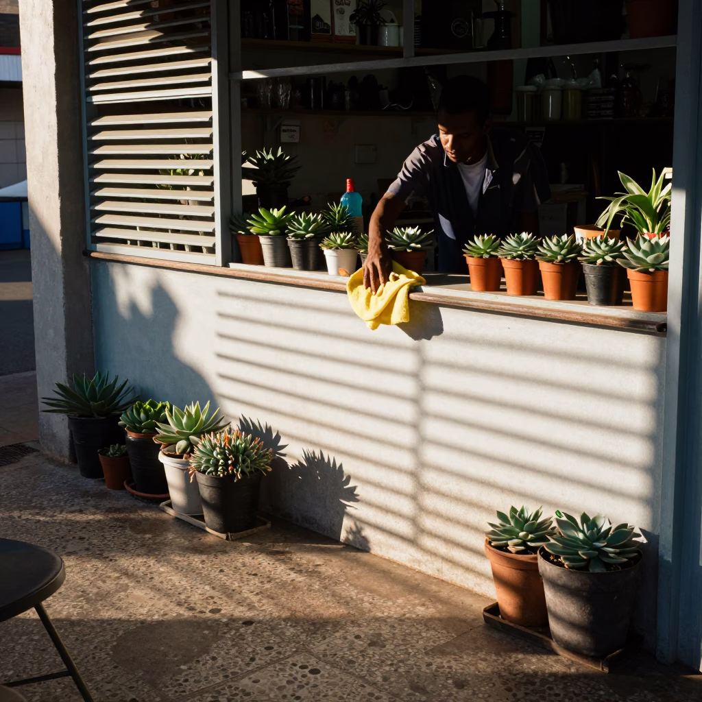 Wiping Counter in Durban in in Durban, South Africa
