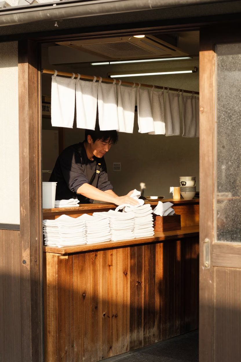 Wiping Counter in Fukuoka in in Fukuoka, Japan