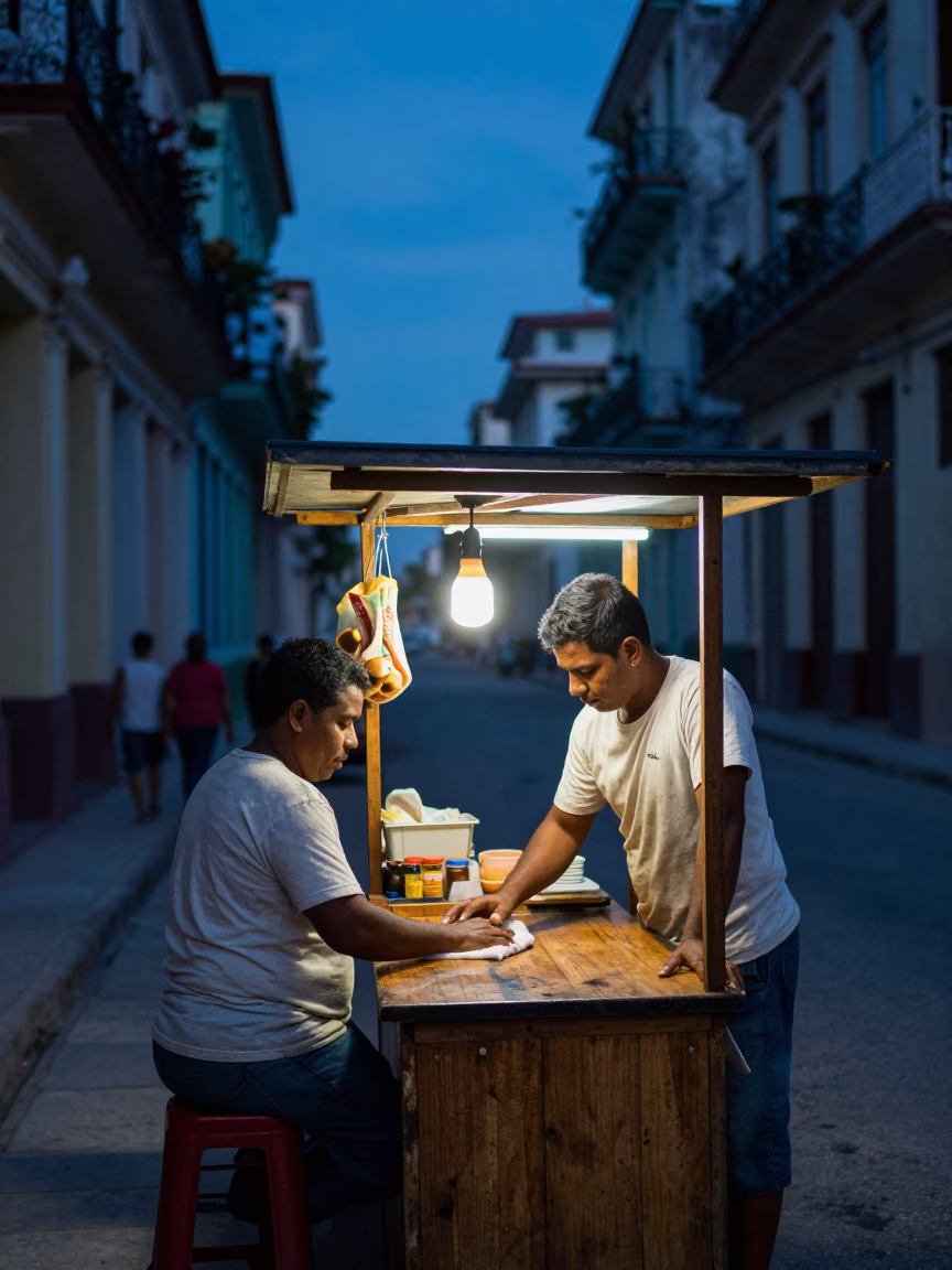 Wiping Counter in Havana in in Havana, Cuba