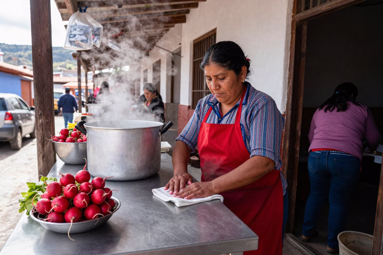 Wiping Counter in La Paz in in La Paz, Bolivia