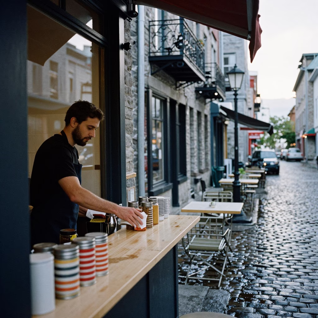 Wiping Counter in Montreal in in Montreal, Quebec, Canada