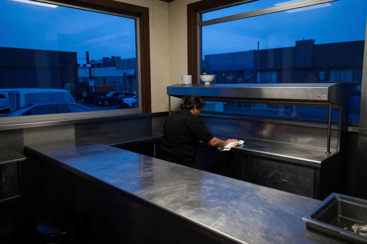 Wiping Counter in San Francisco in in San Francisco, California, United States