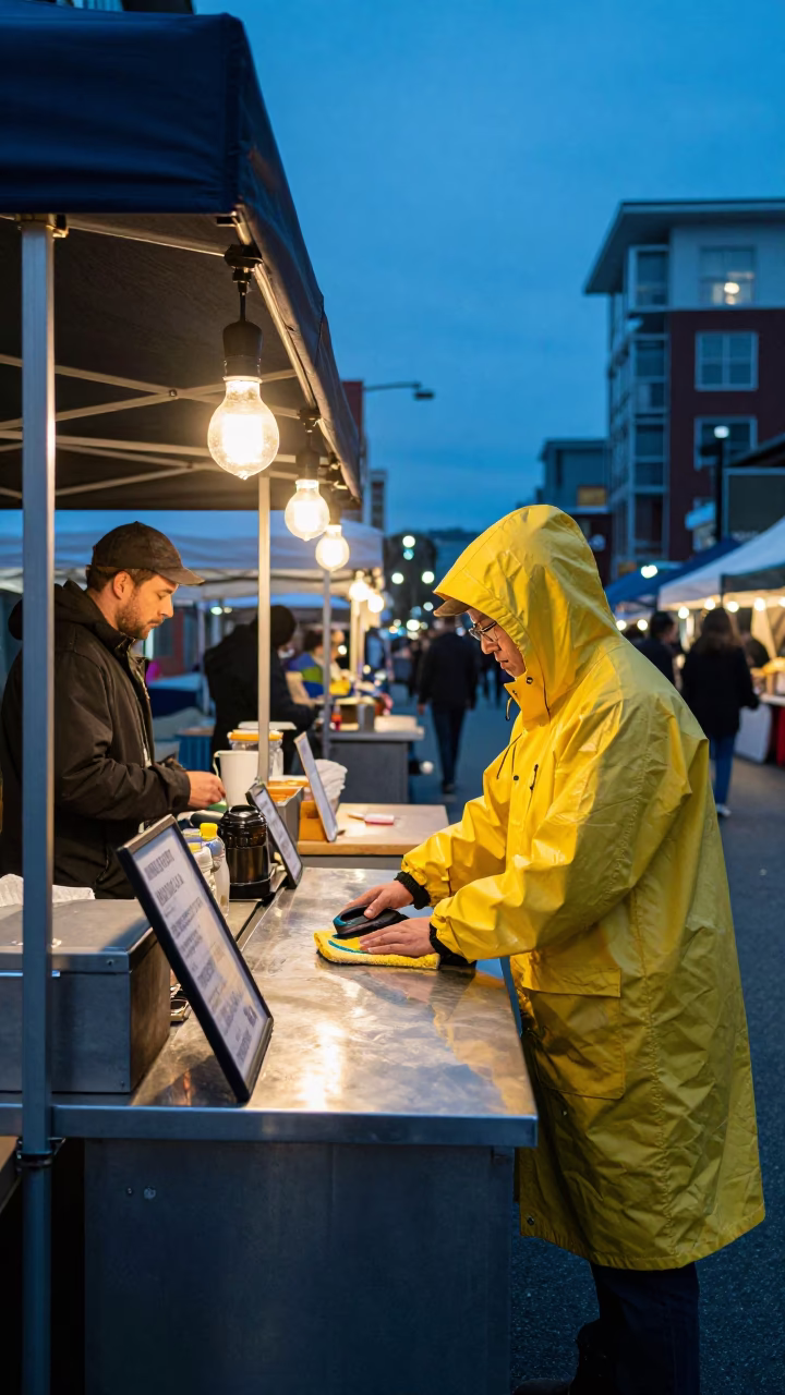 Wiping Counter in Vancouver in in Vancouver, British Columbia, Canada