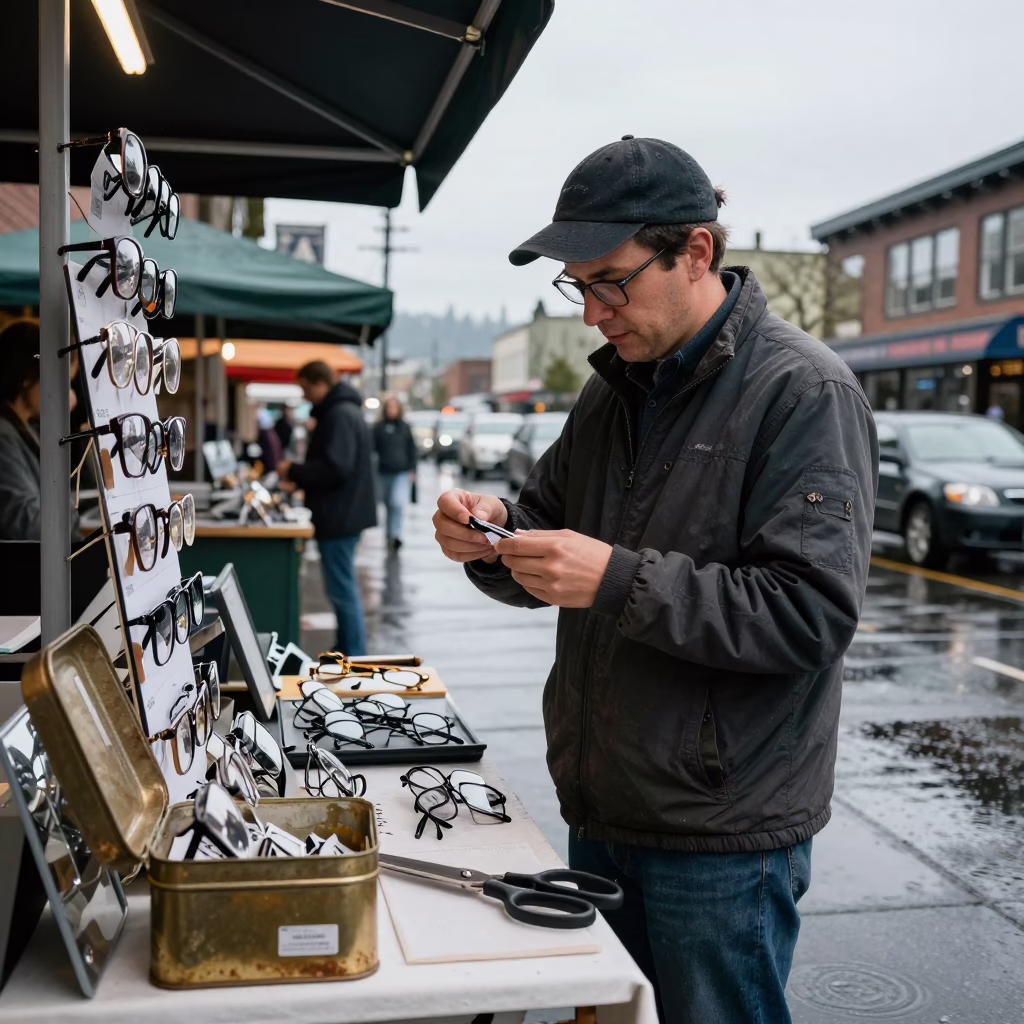Wiping Glasses in Seattle in in Seattle, Washington, United States