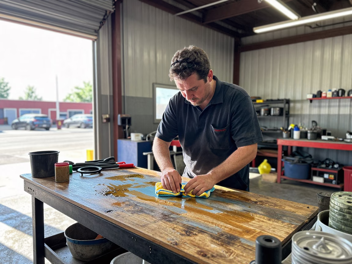 Wiping Grease in Nashville in in Nashville, Tennessee, United States