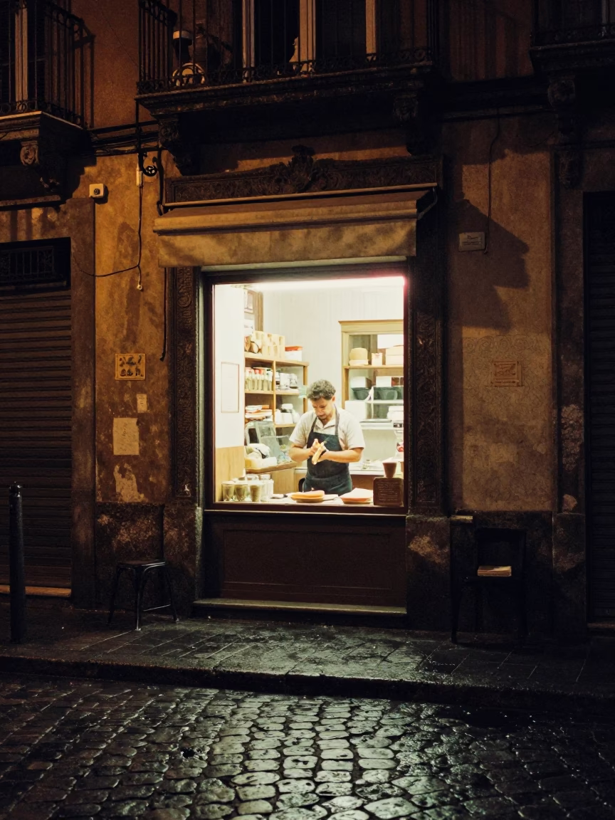 Wiping Hands in Palermo in in Palermo, Italy