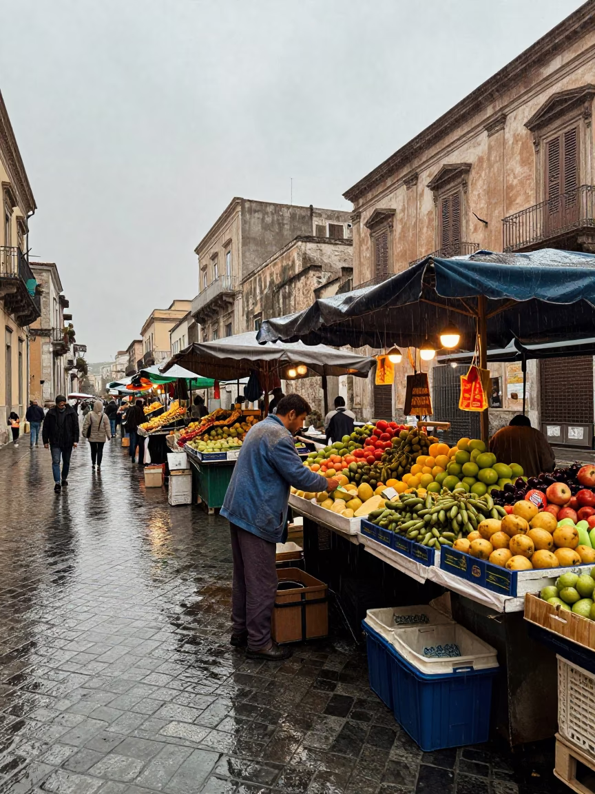 Wiping Stall in Palermo in in Palermo, Italy
