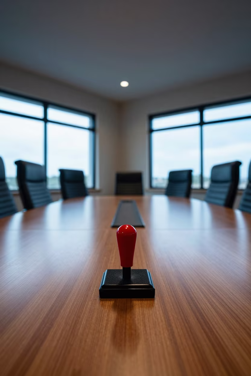 Witness Stamp Pad in Accra Conference Room in inside a conference room in Accra