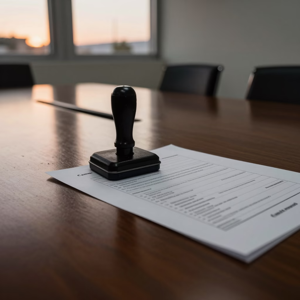 Witness Stamp Pad Sunset in Cumaná Conference Room in inside a conference room near Cumaná