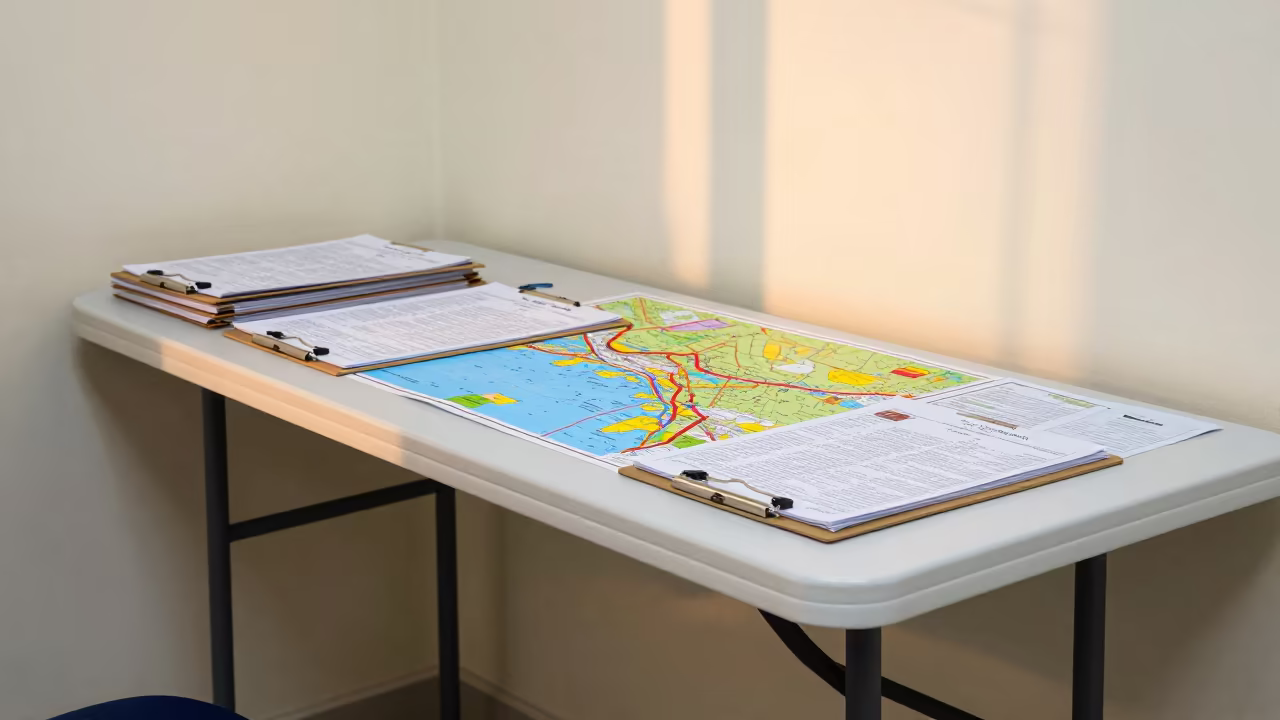 Wobbling Campaign Table Before Dawn in inside a campaign office near Jeddah