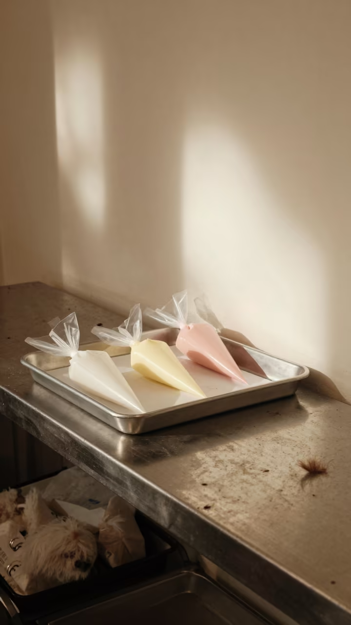 Wolaita Sodo Pet Bakery Icing Tray in inside a fish bagging counter zone near Wolaita Sodo