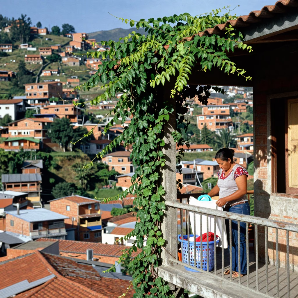 Woman at Afternoon Light in Medellin in in Medellin, Colombia