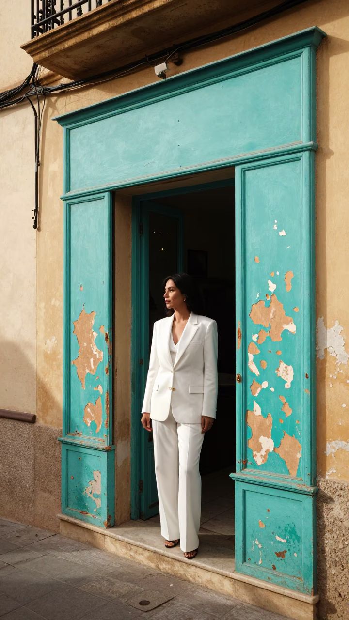 Woman at Afternoon Light in in Valencia, Spain