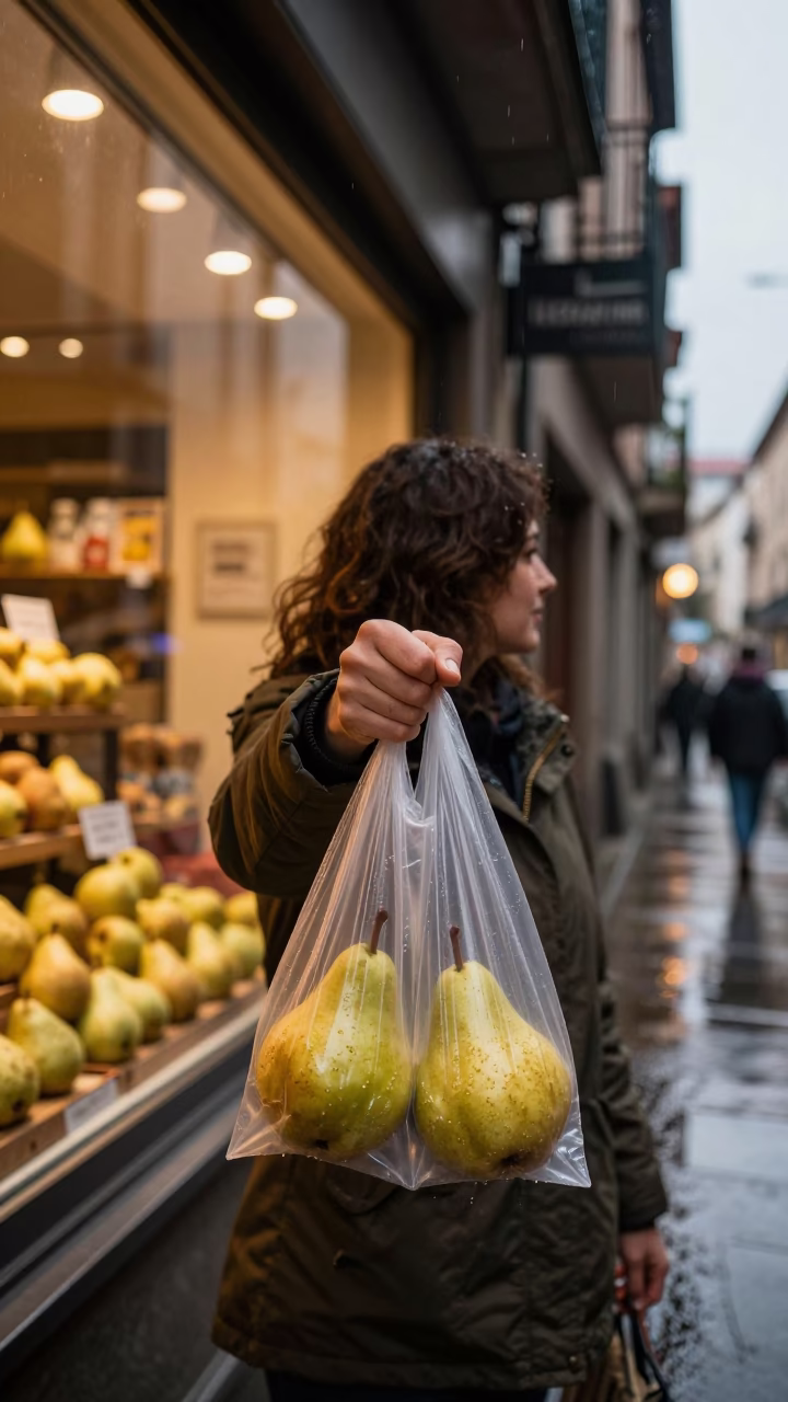 Woman at Dusk Light in Bilbao in in Bilbao, Spain