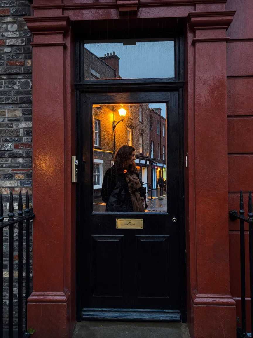 Woman at Dusk Light in Dublin in in Dublin, Ireland