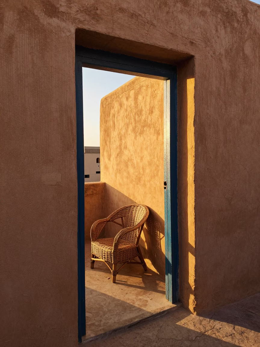 Woman at Golden Hour in Casablanca in in Casablanca, Morocco