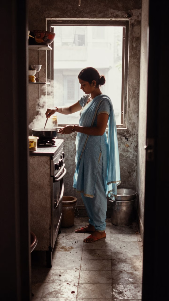 Woman Cooking in Kolkata in in Kolkata, India