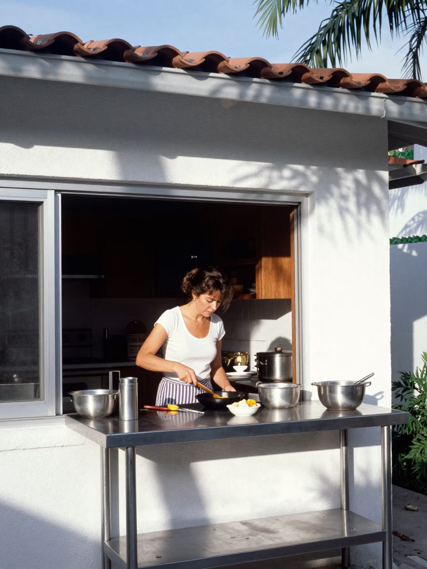 Woman Cooking in Miami in in Miami, Florida, United States