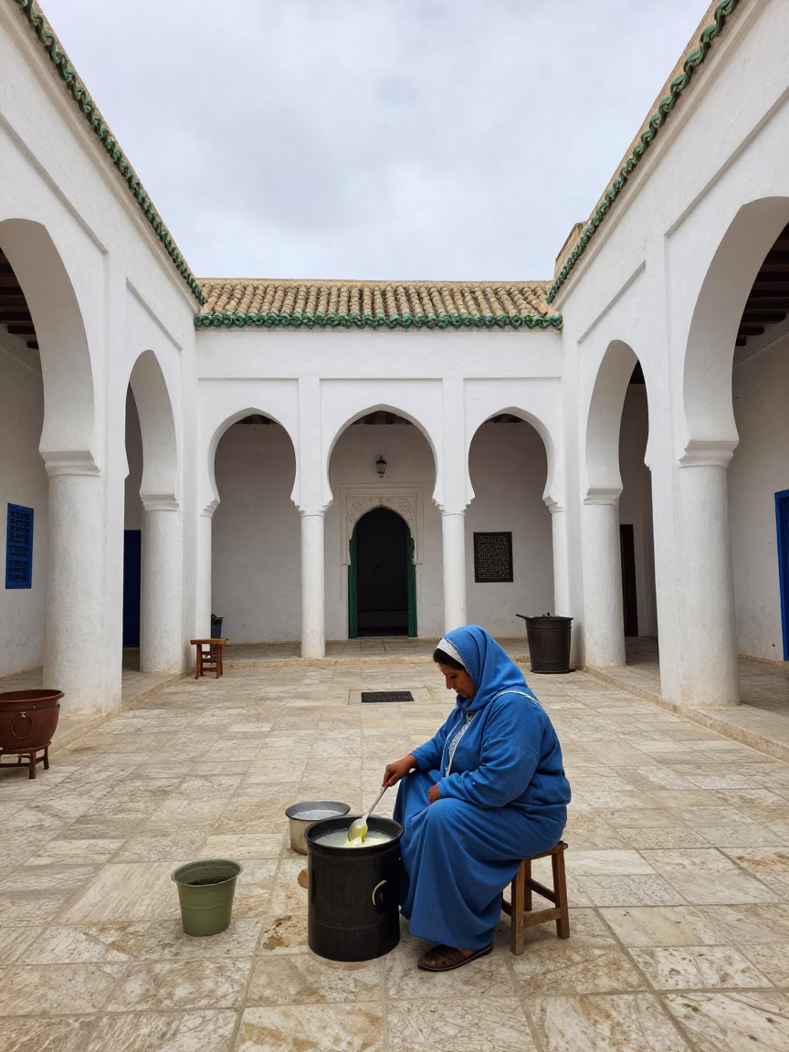 Woman Cooking in Tunis in in Tunis, Tunisia