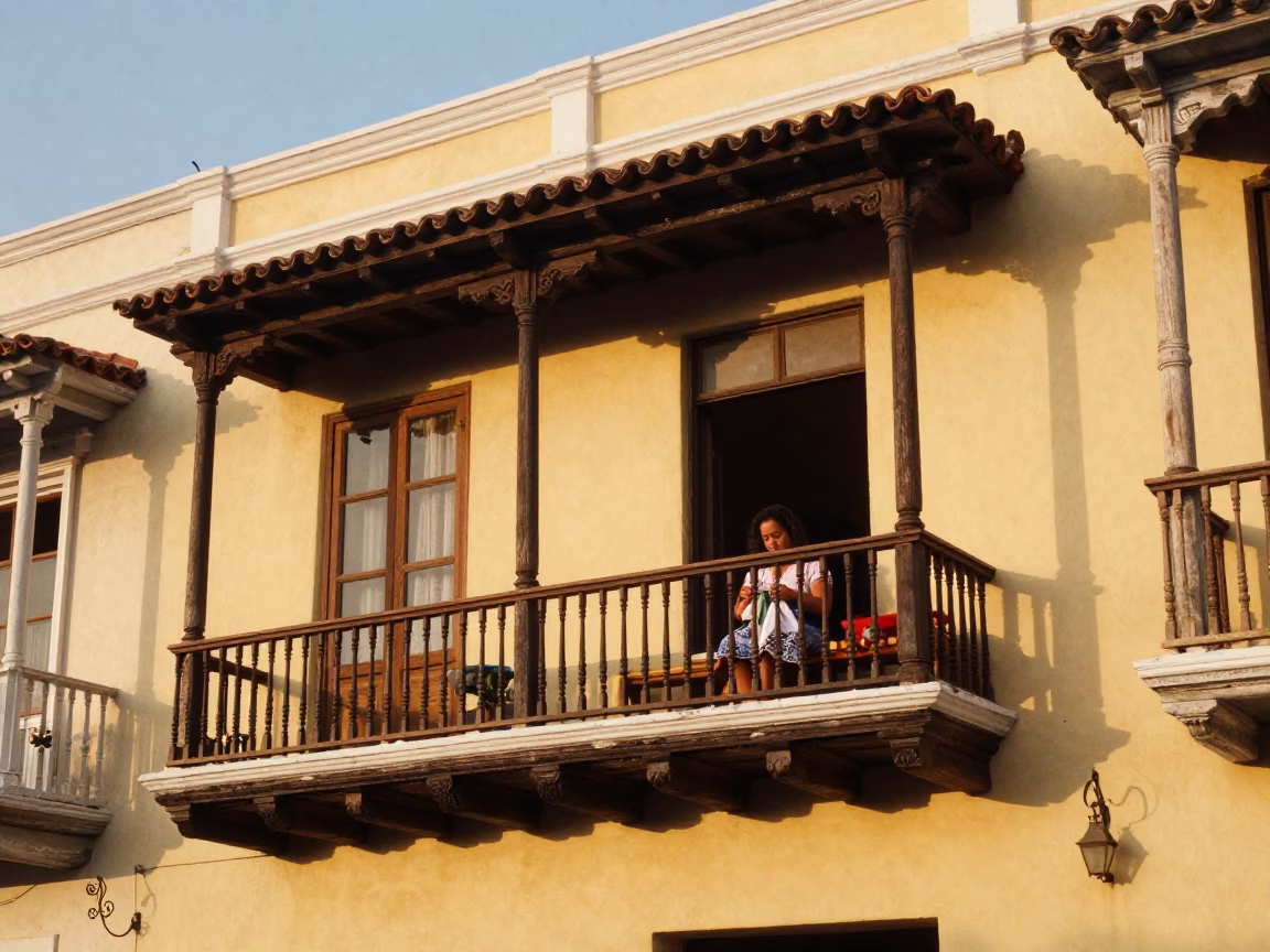 Woman Crocheting in Cartagena in in Cartagena, Colombia