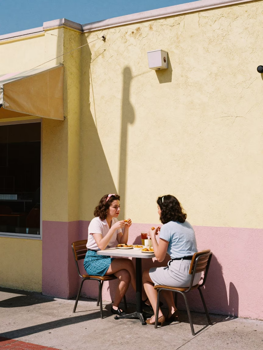 Woman Dining in Los Angeles in in Los Angeles, California, United States