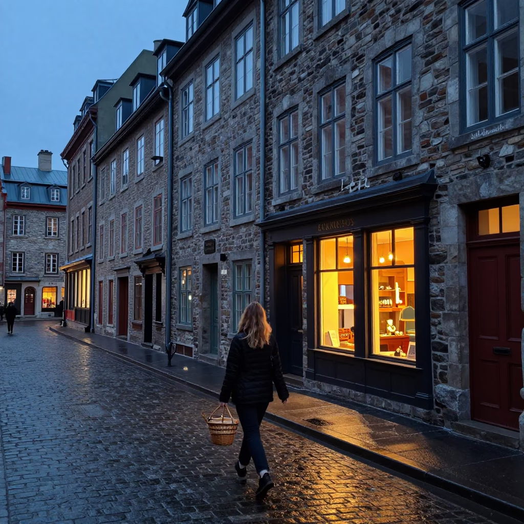 Woman in Quebec City in in Quebec City, Quebec, Canada